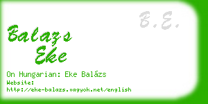 balazs eke business card